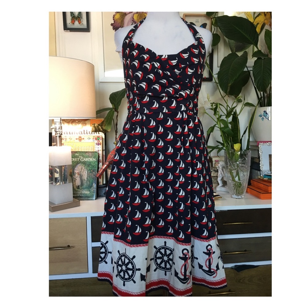 Anthropologie Vintage Style Boat Dress 8